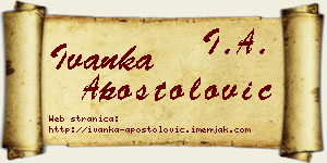 Ivanka Apostolović vizit kartica
